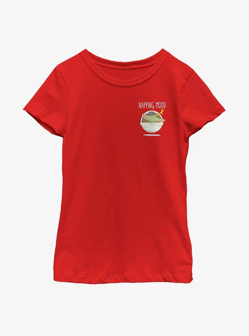 Star Wars The Mandalorian Child Pocket Nap Youth Girls T-Shirt