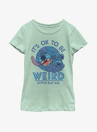 Disney Lilo And Stitch Ok To Be Weird Youth Girls T-Shirt
