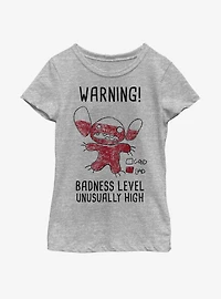 Disney Lilo And Stitch Badness Level Youth Girls T-Shirt