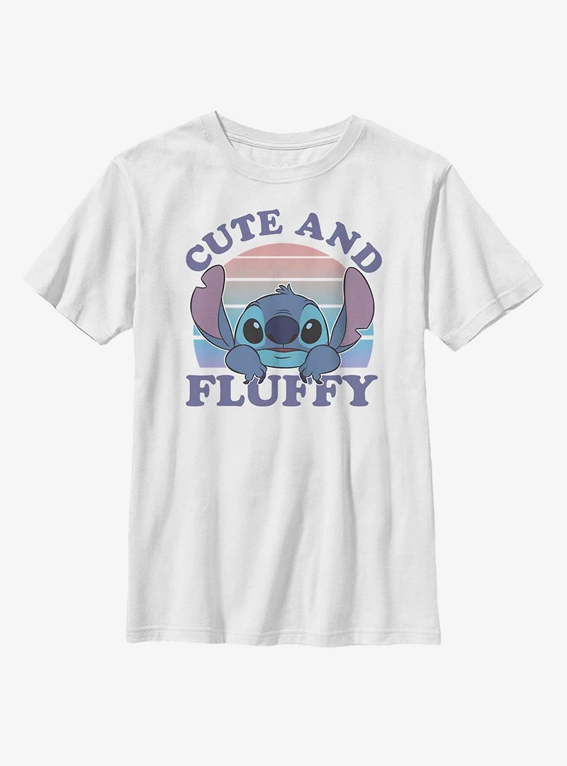 Disney Lilo And Stitch Cute Fluffy Youth T-Shirt