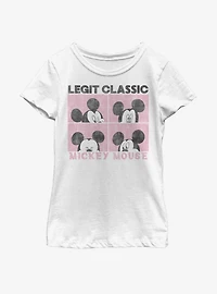Disney Mickey Mouse Faces Youth Girls T-Shirt