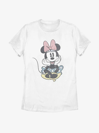 Disney Mickey Mouse Minnie Sitting Pretty Womens T-Shirt