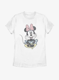 Disney Mickey Mouse Minnie Sitting Pretty Womens T-Shirt