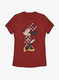 Disney Mickey Mouse Modern Vintage Minnie Womens T-Shirt