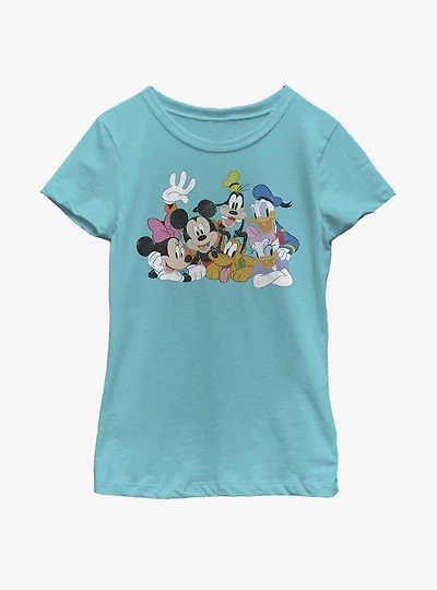 Disney Mickey Mouse Group Youth Girls T-Shirt