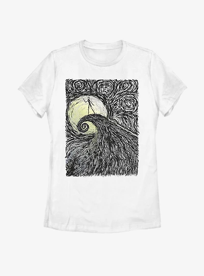 Disney The Nightmare Before Christmas Spiral Hill Womens T-Shirt