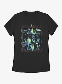 Star Wars Poster Glow Womens T-Shirt