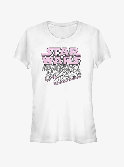 Star Wars Checker Falcon 2 Girls T-Shirt