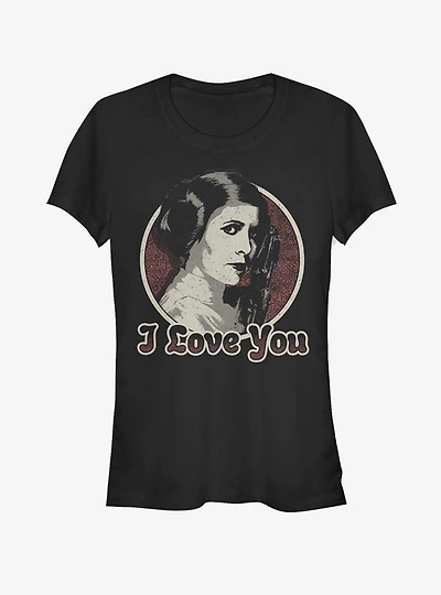 Star Wars Leia Loves Han Girls T-Shirt