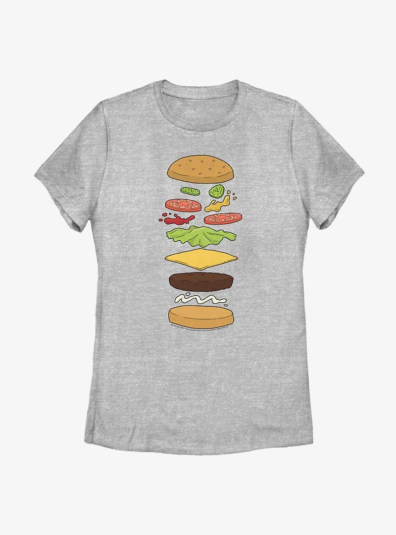 Bob's Burgers Burger Diagram Womens T-Shirt