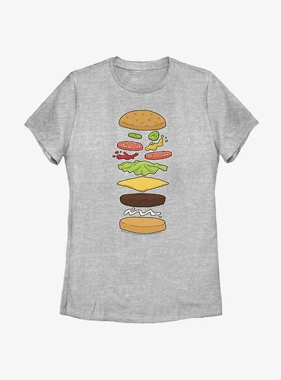 Bob's Burgers Burger Diagram Womens T-Shirt