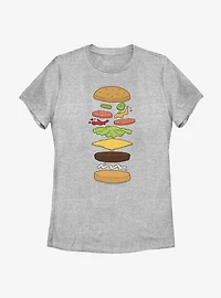 Bob's Burgers Burger Diagram Womens T-Shirt