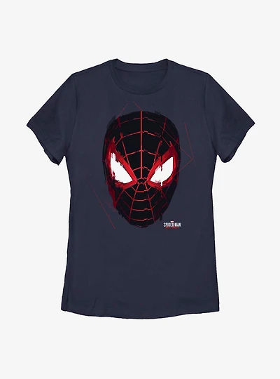 Marvel Spider-Man Miles Morales Glitch Mask Womens T-Shirt