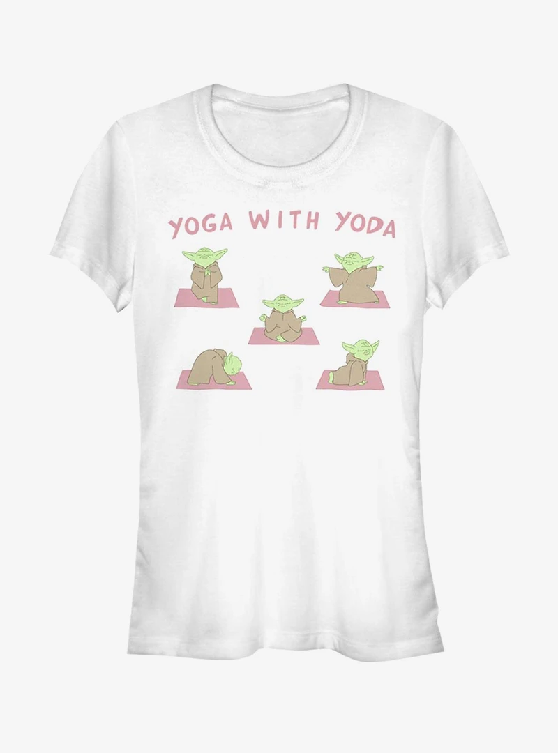 Star Wars Yoga With Yoda Girls T-Shirt