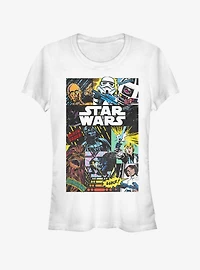 Star Wars Comic Collage Girls T-Shirt
