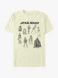 Star Wars Character Chart T-Shirt