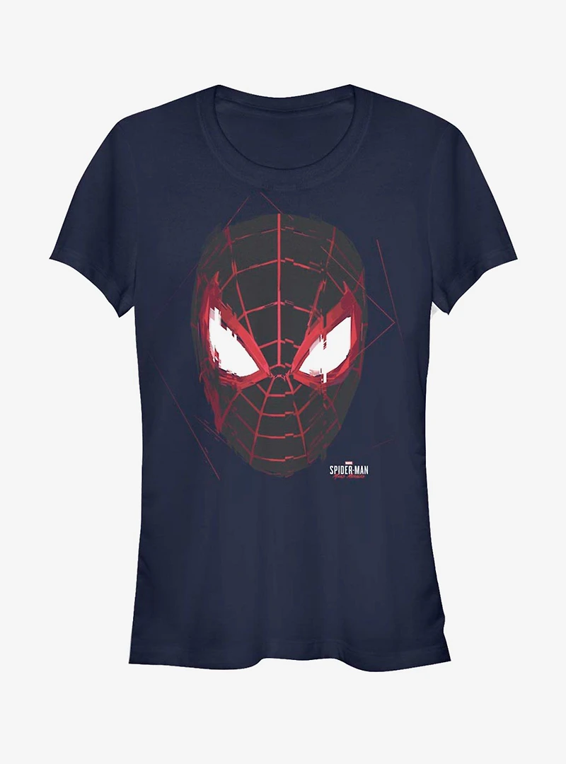 Marvel Spider-Man Miles Morales Glitch Mask Girls T-Shirt