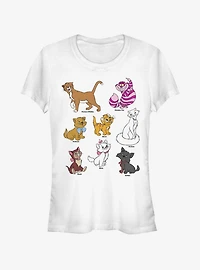 Disney Classic Cats Grid Girls T-Shirt