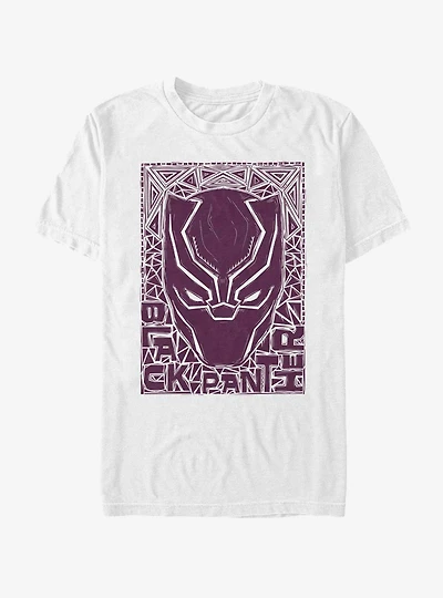 Marvel Black Panther Pattern Stencil T-Shirt