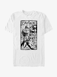 Marvel Captain America Stencil T-Shirt