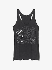 Disney Lilo & Stitch Surf Line Art Girls Tank