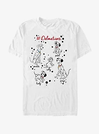 Disney 101 Dalmatians Puppy Names T-Shirt