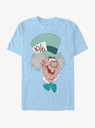 Disney Alice Wonderland Mad Hatter Big Face T-Shirt