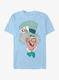 Disney Alice Wonderland Mad Hatter Big Face T-Shirt