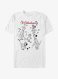 Disney 101 Dalmatians Puppy Names T-Shirt