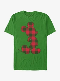Disney Mickey Mouse Christmas Checkered T-Shirt