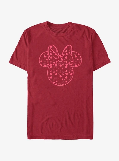 Disney Mickey Mouse Minnie Hearts Fill T-Shirt
