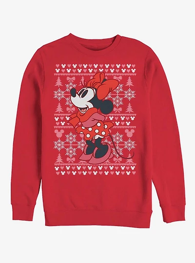 Disney Minnie Mouse Holiday Sweater Sweatshirt