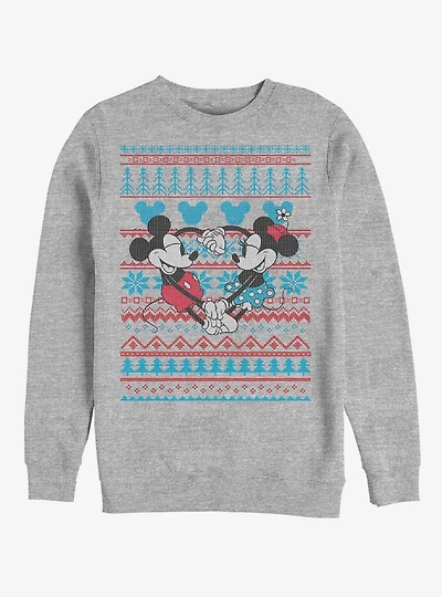 Disney Mickey Mouse & Minnie Holiday Sweater Sweatshirt