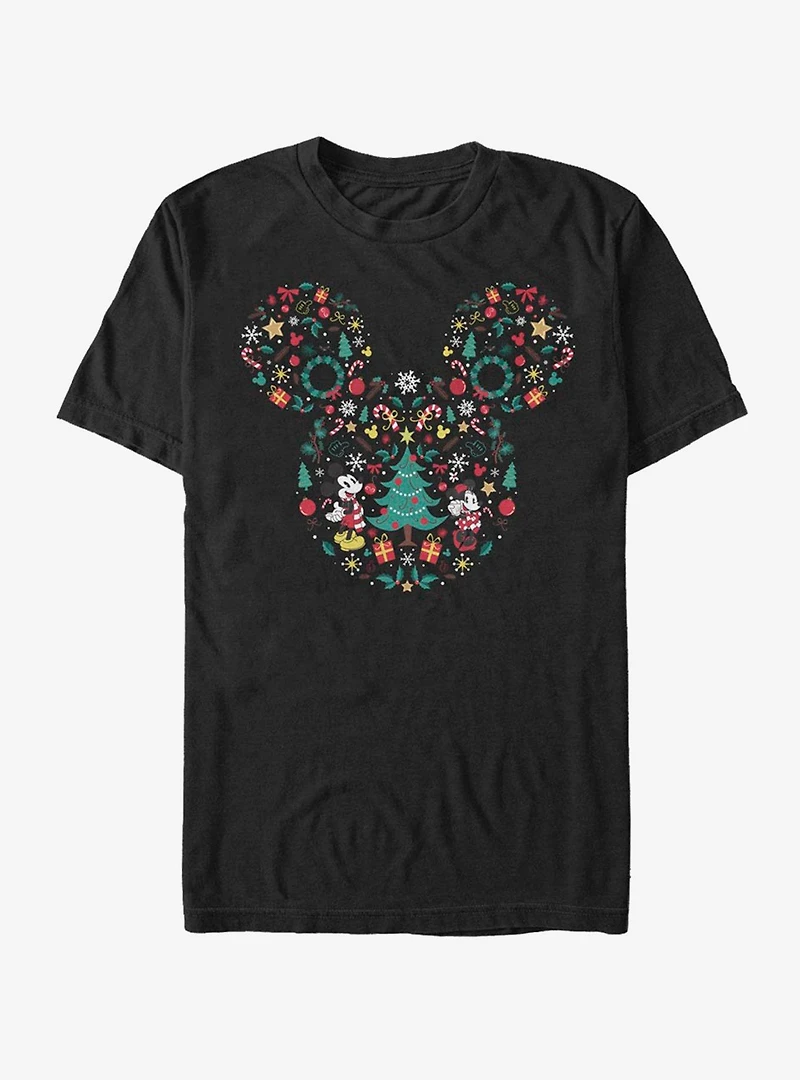 Disney Mickey Mouse & Minnie Holiday Icon Ear Fill T-Shirt
