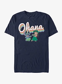 Disney Lilo & Stitch Rainbow Ohana T-Shirt