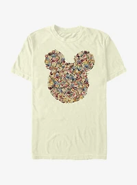 Disney Mickey Mouse Floral Mickey Head T-Shirt