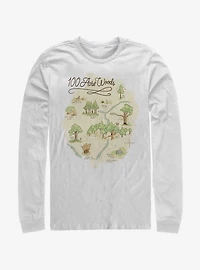 Disney Winnie The Pooh 100 Acre Map Long-Sleeve T-Shirt