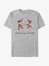 Disney Mickey Mouse & Minnie Vintage Holiday Skaters T-Shirt