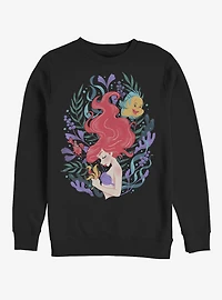 Disney The Little Mermaid Sea Plants Crew Sweatshirt