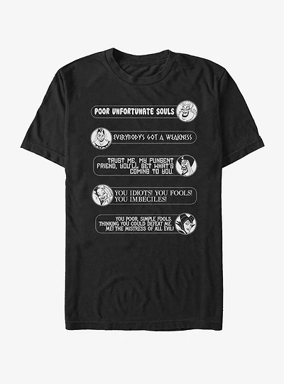 Disney Villains Villain Quotes T-Shirt