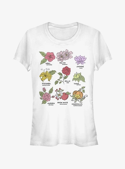 Disney Princess Flowers Girls T-Shirt