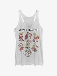 Disney Snow White Dwarf Grid Girls Tank