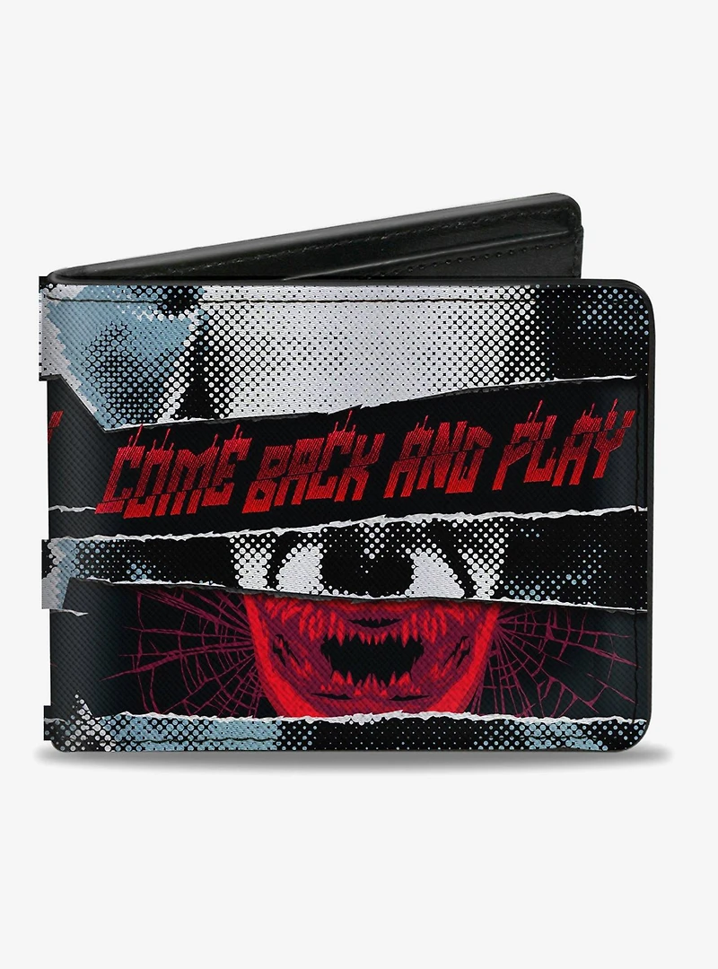 It Chapter Two Pennywise Come Back and Play Collage Bifold Wallet