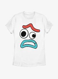 Disney Pixar Toy Story 4 Big Face Scared Forky Womens T-Shirt