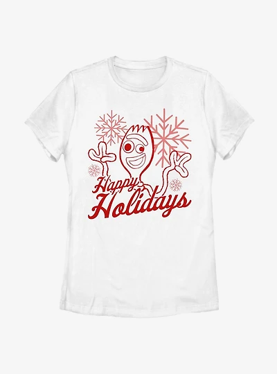 Disney Pixar Toy Story 4 Forky Holidays Womens T-Shirt