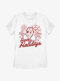 Disney Pixar Toy Story 4 Forky Holidays Womens T-Shirt