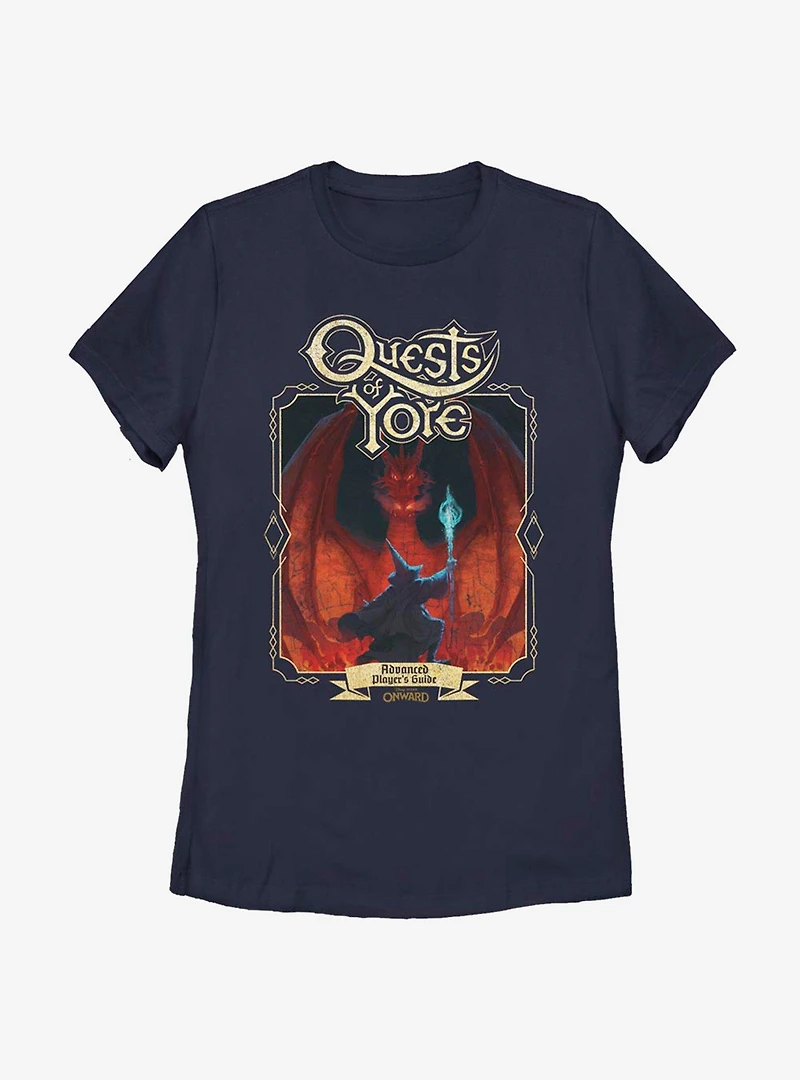 Disney Pixar Onward Quest Of Yore Cover Womens T-Shirt