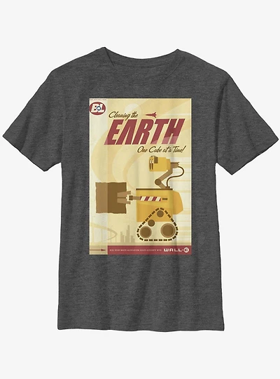 Disney Pixar WALL-E Cleaning The Earth Poster Youth T-Shirt