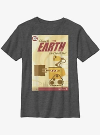 Disney Pixar WALL-E Cleaning The Earth Poster Youth T-Shirt