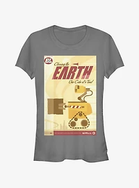 Disney Pixar Wall-E Cleaning The Earth Poster Girls T-Shirt